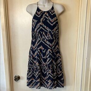 Anthropologie HD in Paris Navy Floral Mini Dress size XXSP